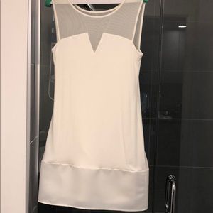 White Bailey sheer neck with leather bottom